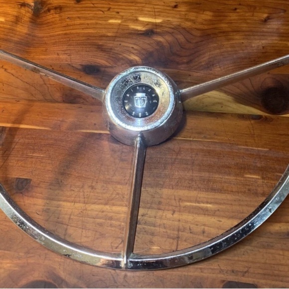 Vintage FAIRLANE 500 Chrome Steering Wheel - Picture 6 of 7